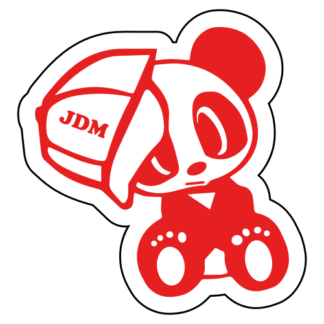 JDM Hat Panda Sticker (Red)